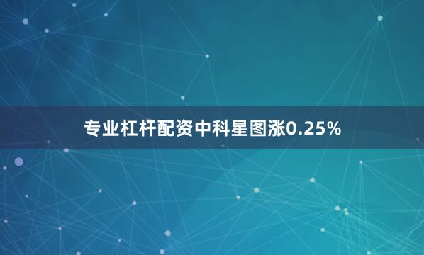 专业杠杆配资中科星图涨0.25%